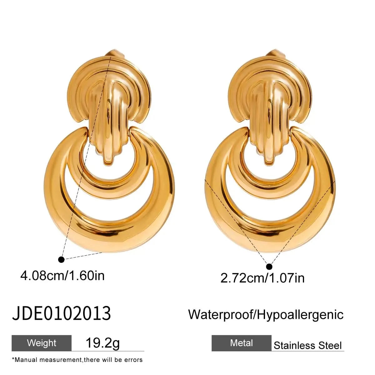 Geometric Gold Earrings – Stylish Daily Wear