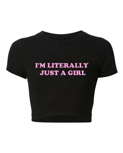 Girl Power Crop Tee – Casual Statement Style