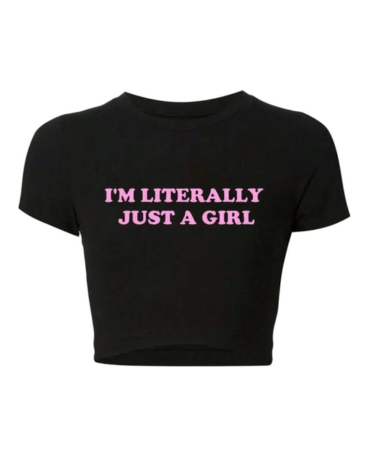 Girl Power Crop Tee – Casual Statement Style
