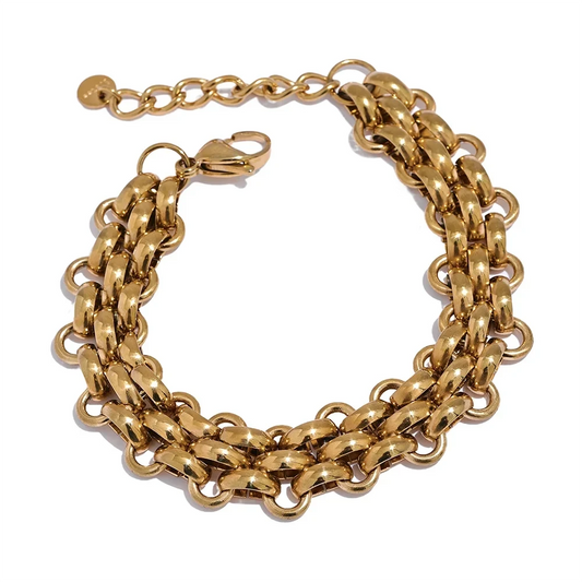 Gold Curb Chain Bracelet