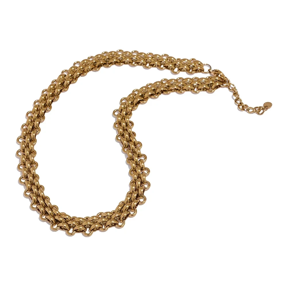 Gold Curb Chain Necklace