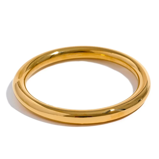 Gold Plain Bangles