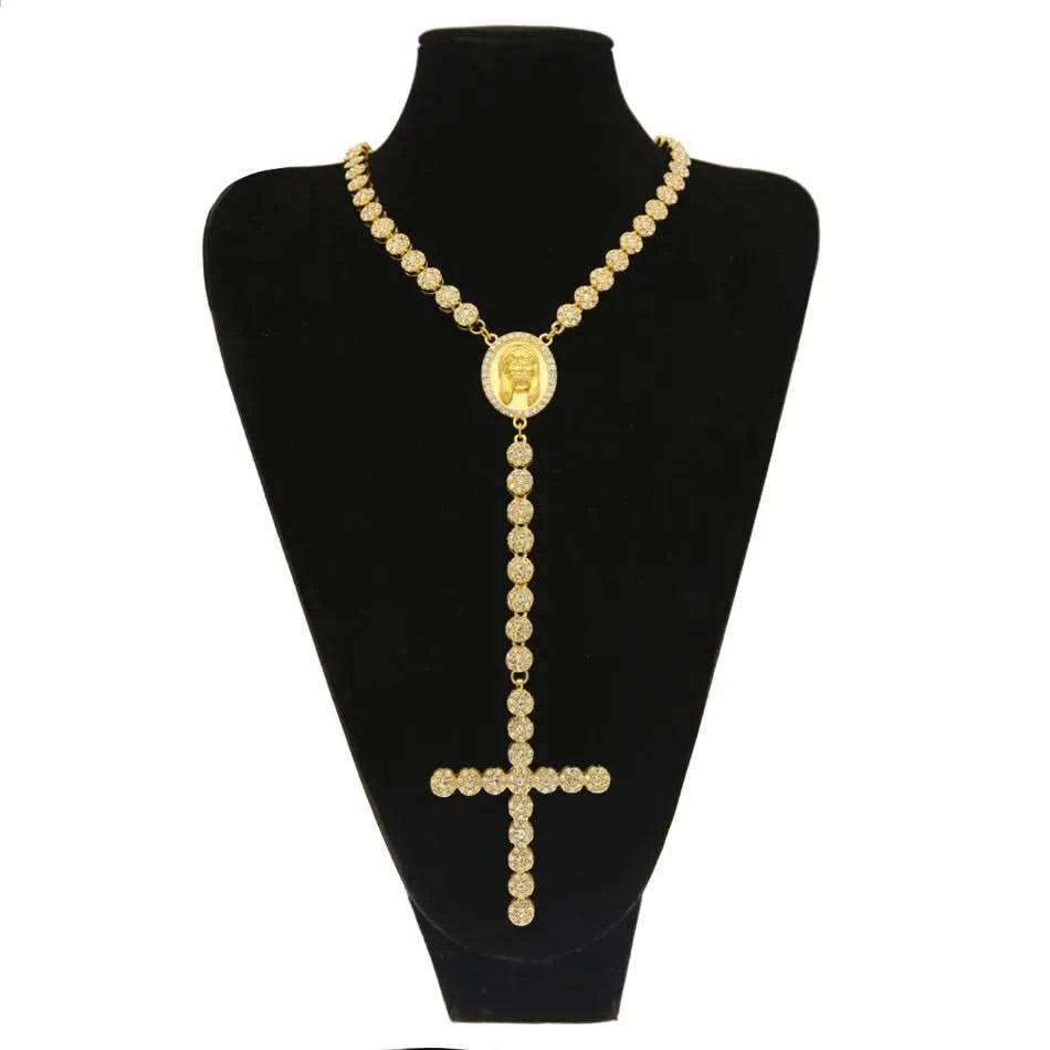 Gold Rosary Necklace