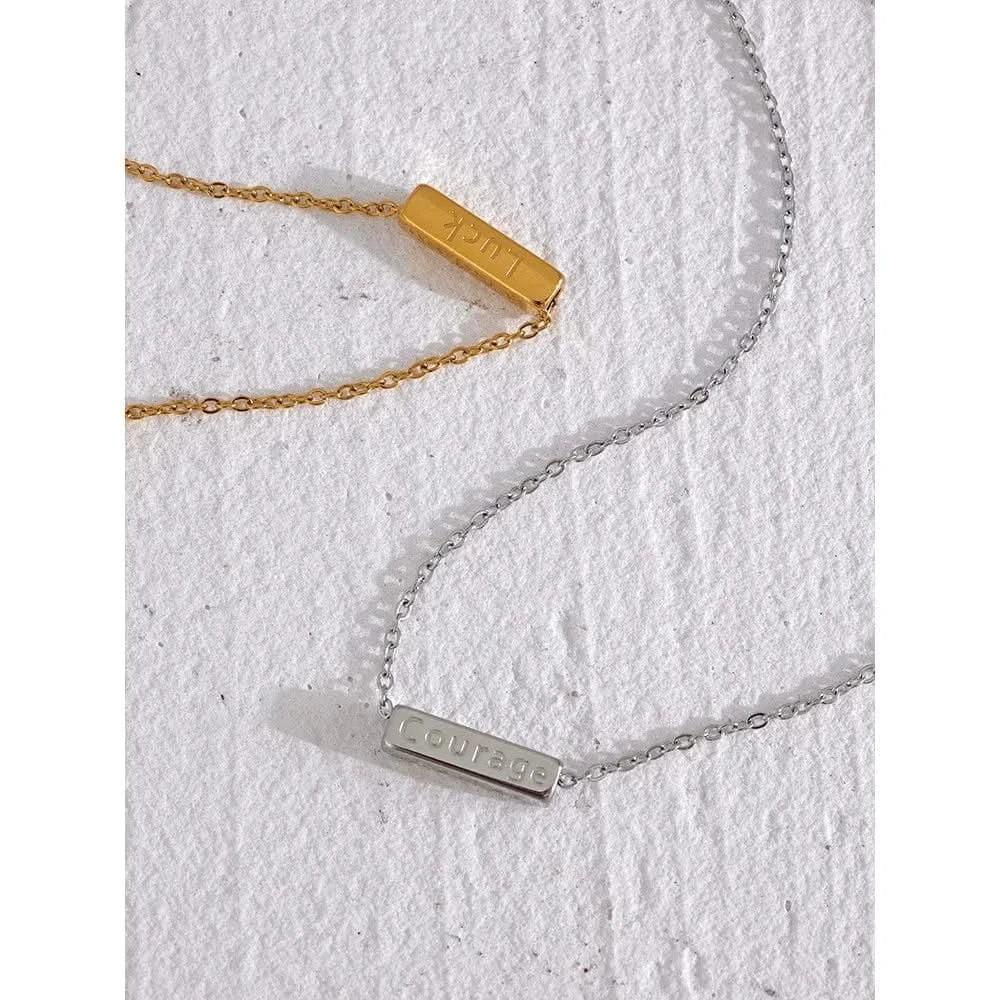 Gold and Silver Bar Necklaces