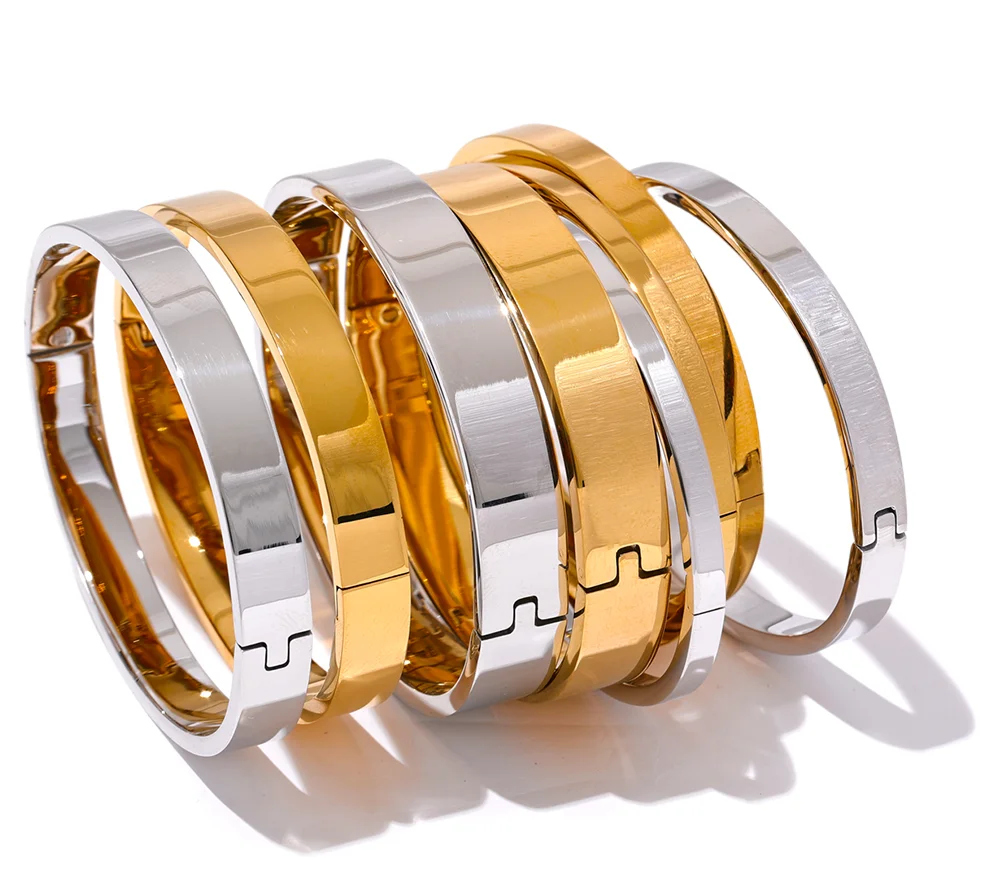 Gold and Silver Multiple Bangles