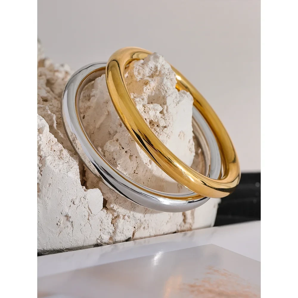 Gold and Silver Plain Bangles