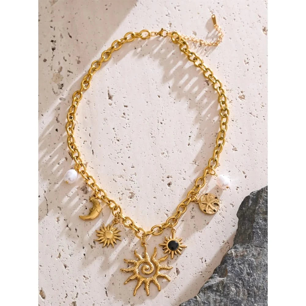 Golden Sun Starfish Necklace - Trendy Statement Jewelry