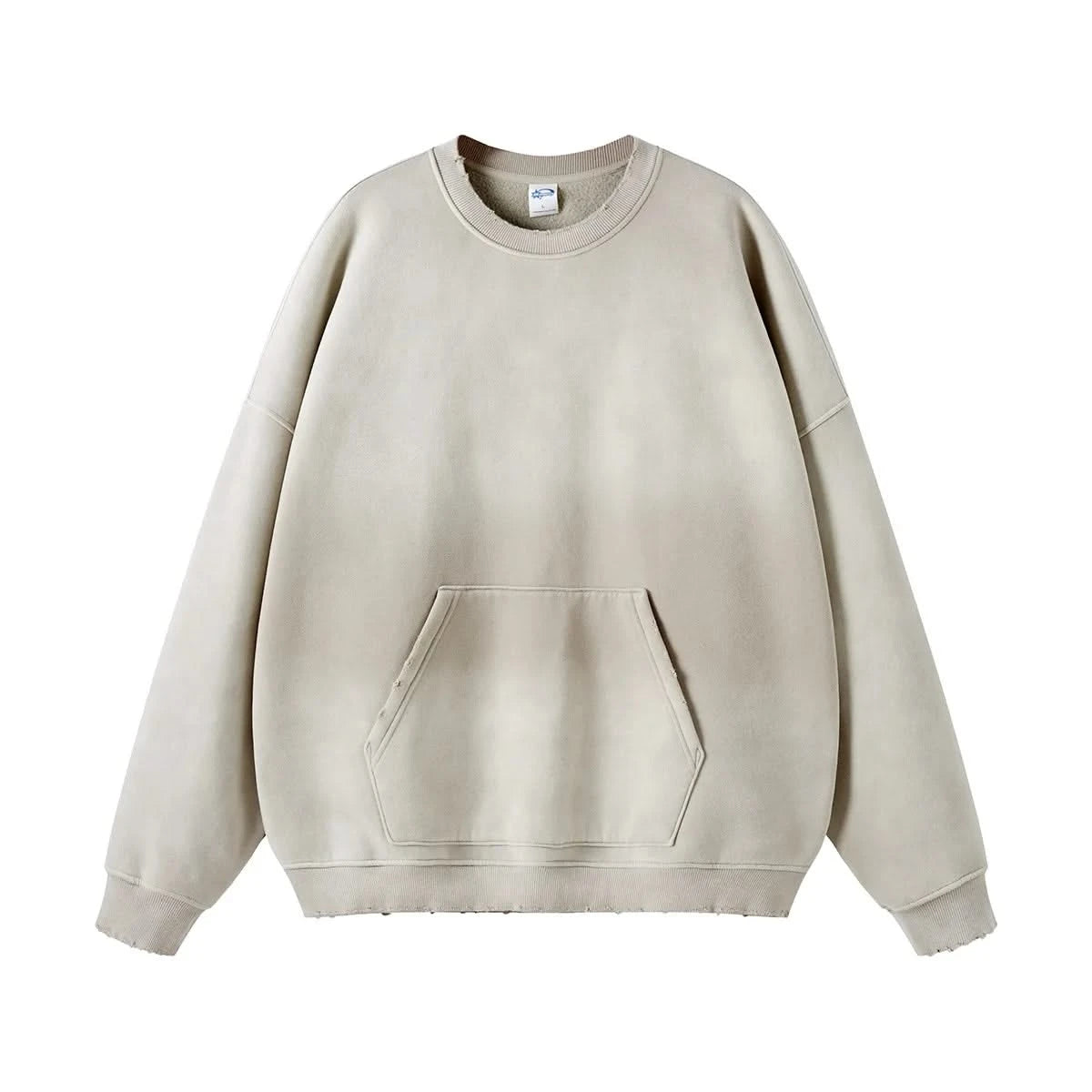 Gray Washed Out Crew Neck Sweatshirt