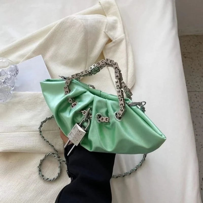 Green Chain Pouch Bag