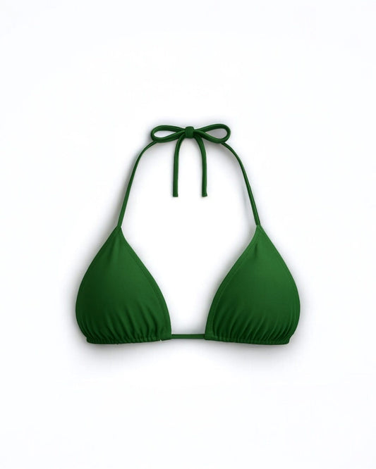 Green Classic Solid Bikini Set