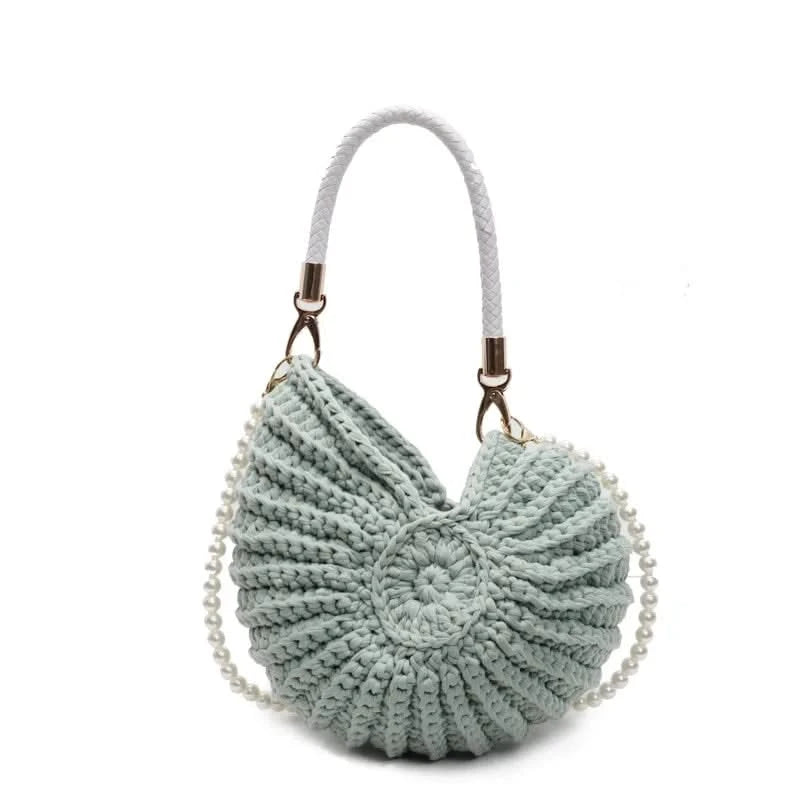 Green Handmade Conch Crossbody Bag - Fashionable Shoulder Accessory