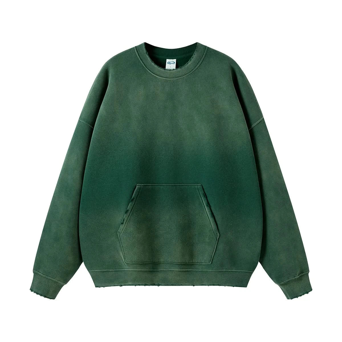 Green Washed Out Crew Neck Sweatshirt