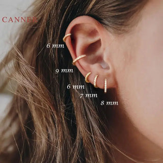 925 Micro Hoop Zircon earrings
