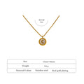 Size Details of Gold Round Moon Shell Pendant Necklace 