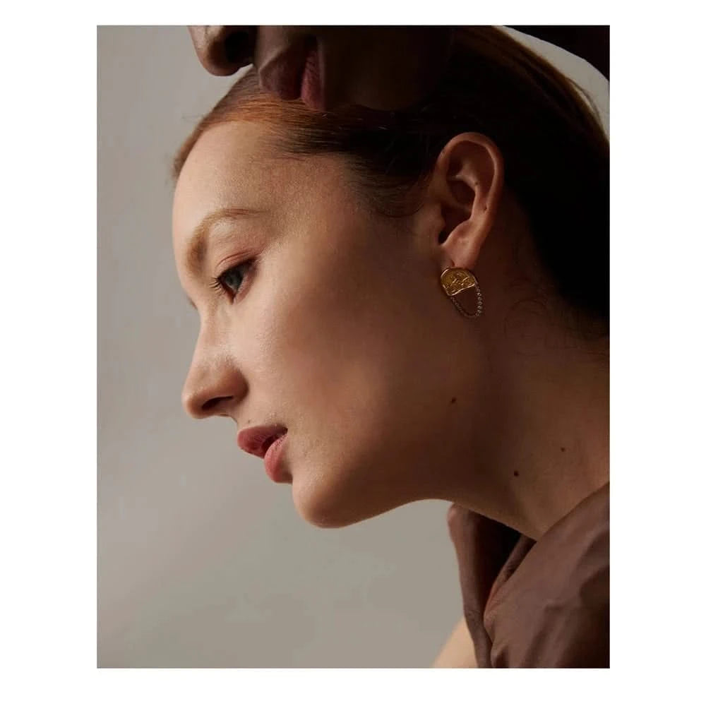 Stainless Steel Cubic Zirconia Geometric Stud - Mabel Love Co