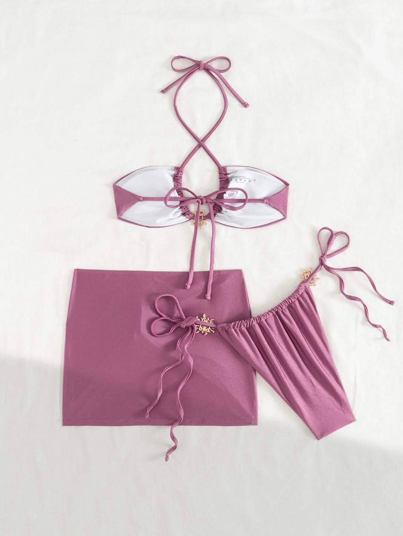 Halter Bikini Set with Skirt – Beach Chic Style