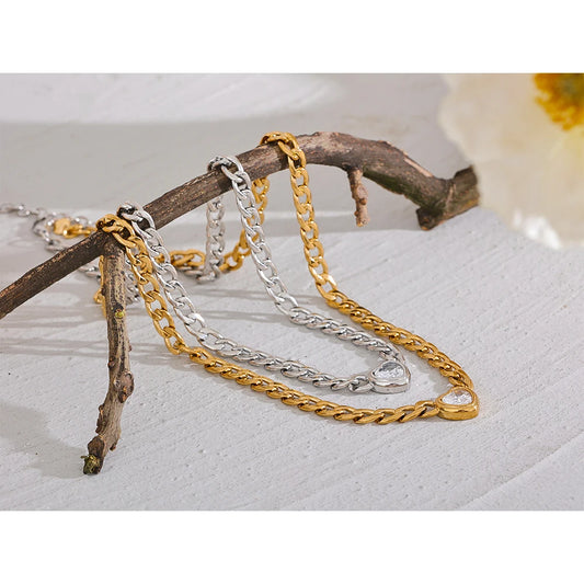 Heart Pendant - Elegant Chain Necklace