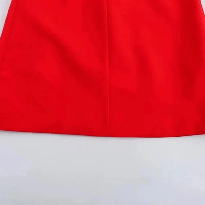 Hemline Sheath Red Mini Dress
