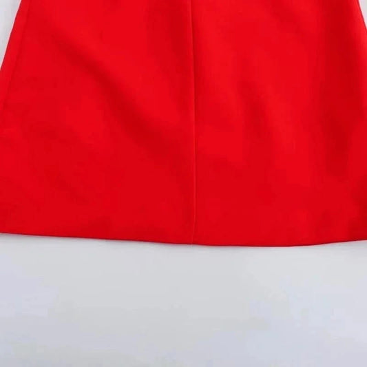 Hemline Sheath Red Mini Dress