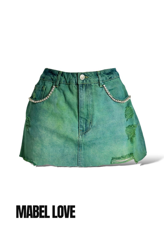 Green Mini Skirt, 