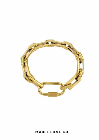 Sonia stainless steel chain link bracelet - Mabel Love Co