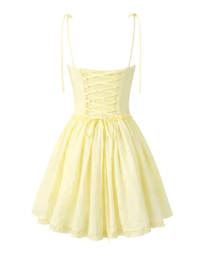 Lace Up Mini Dress