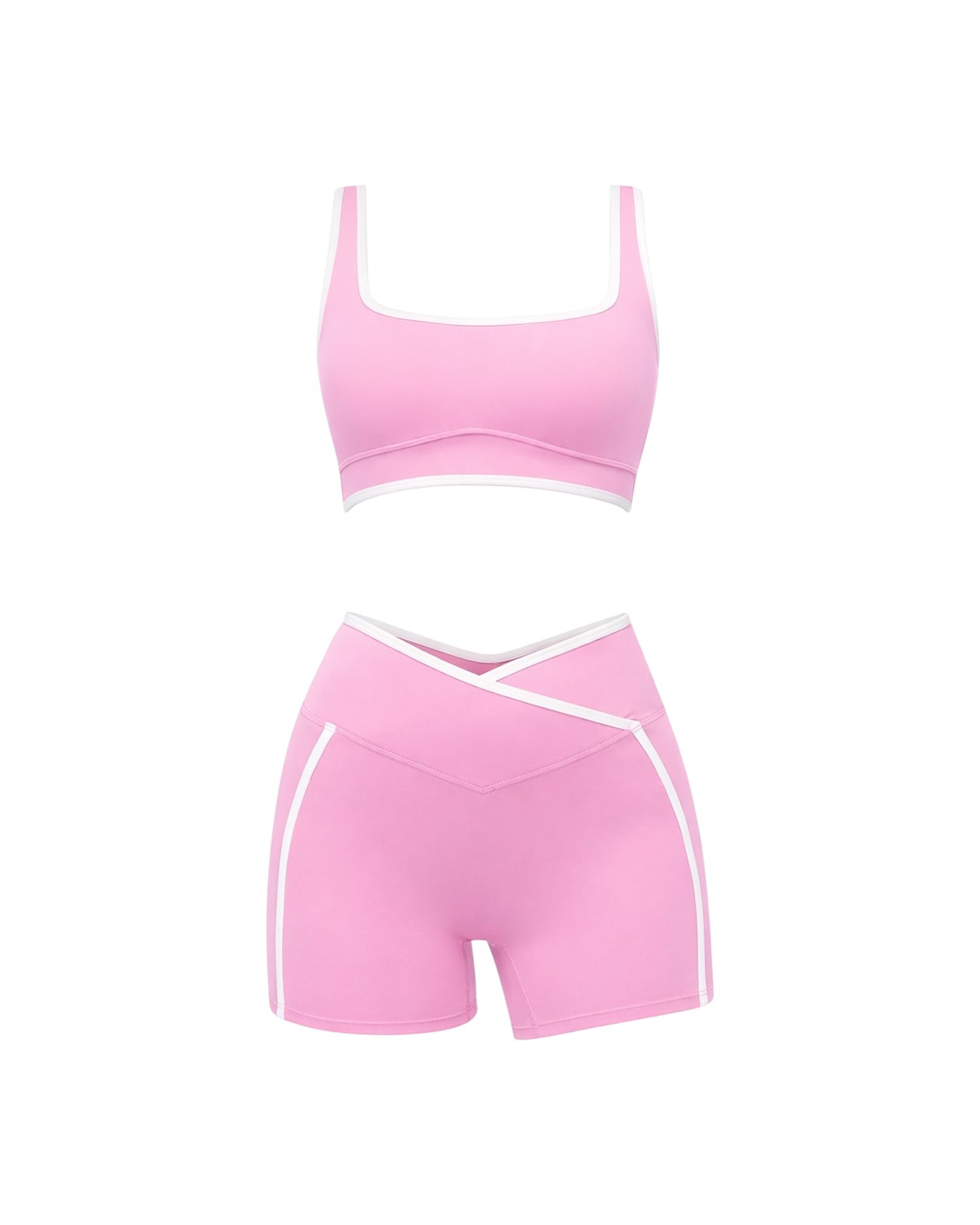 High Stretch Solid Yoga Shorts Set