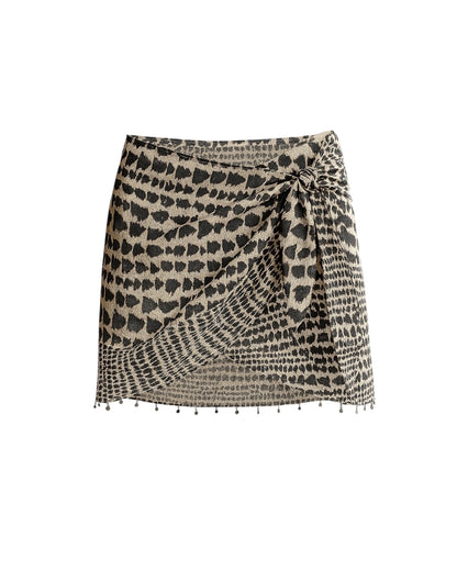 Wrap mini skirt
