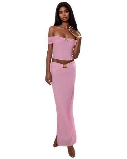 Elegante conjunto maxi sin mangas para club: un atuendo elegante para la noche