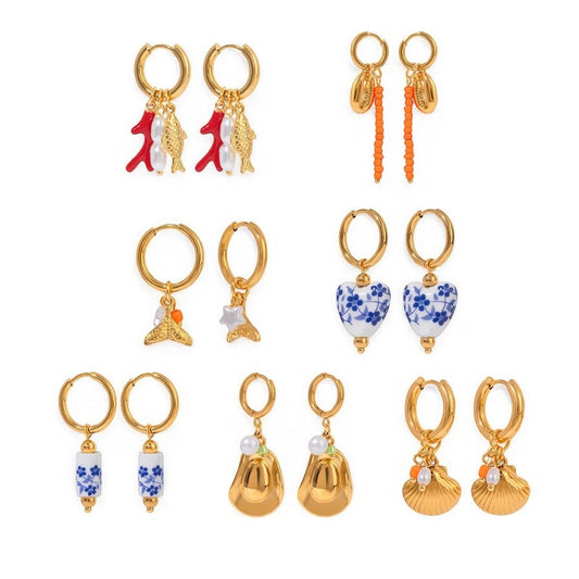 Pendientes con dije de vaquero esmeralda - Accesorio DIY 