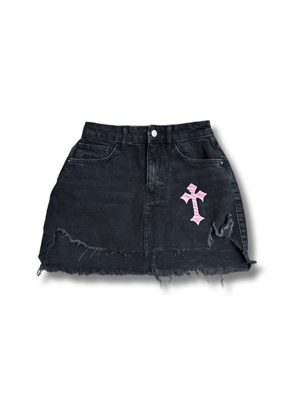 Black Denim Skirt, 