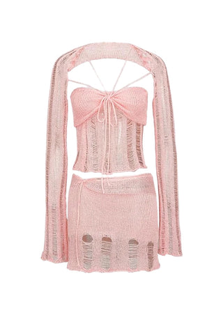 Pink Two-Piece Sequin Set - Mabel Love Co
