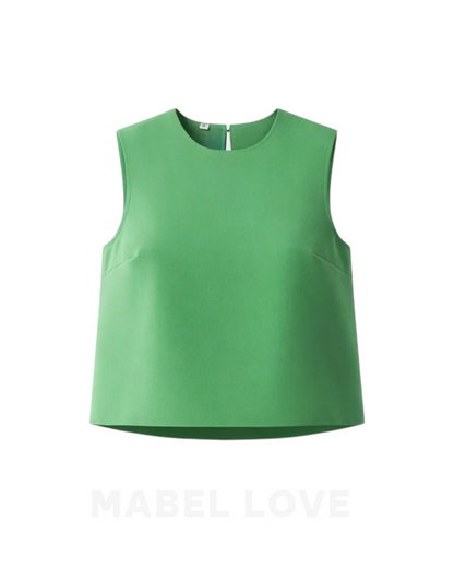 3D Flower Skirt and Sleeveless Crop Top Set