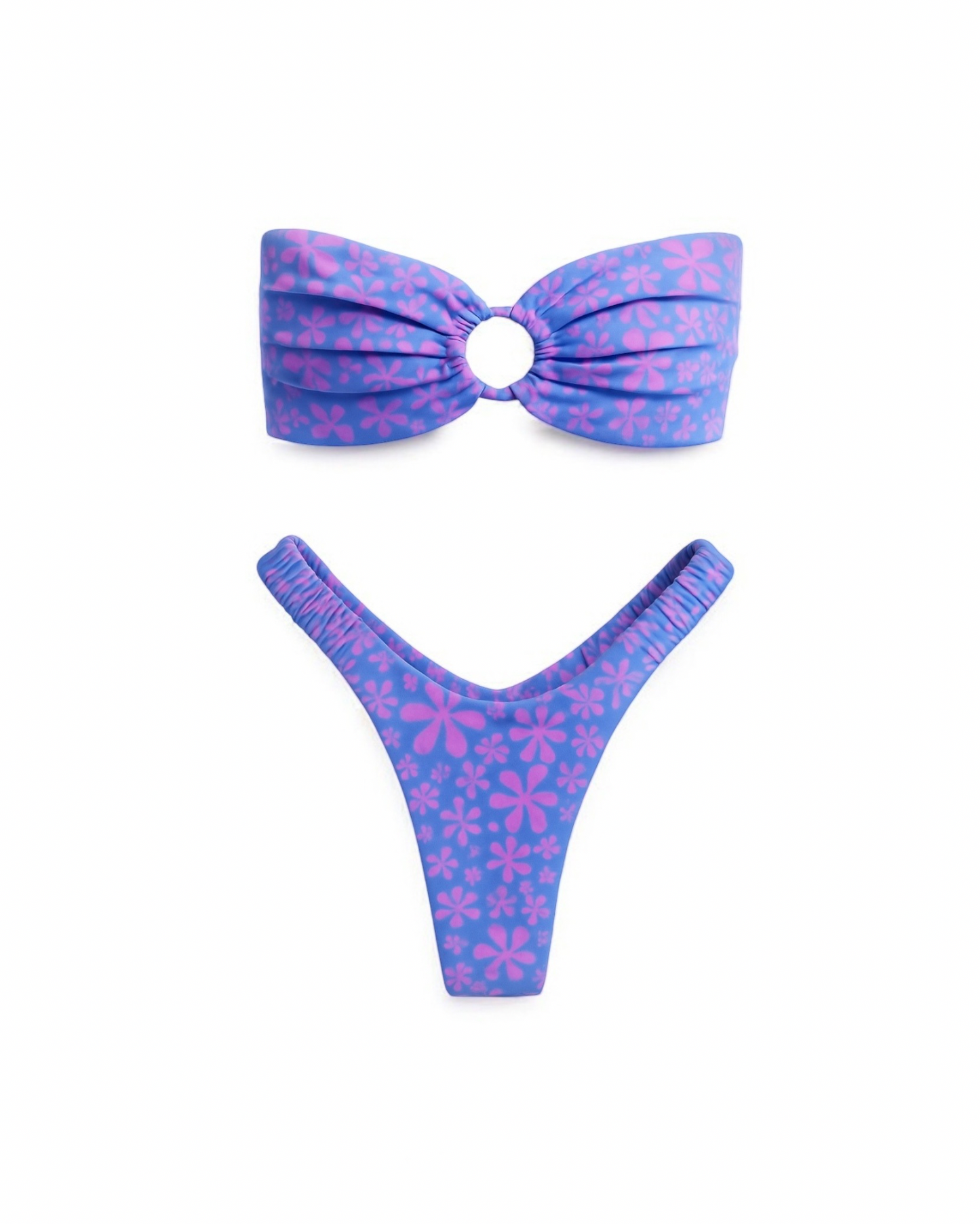 Violet Bandeau Bikini Set