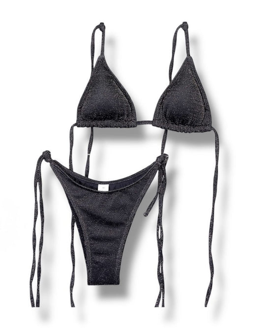 Shiny Bandage Bikini Set – Summer Swimwear - lifestyle photo