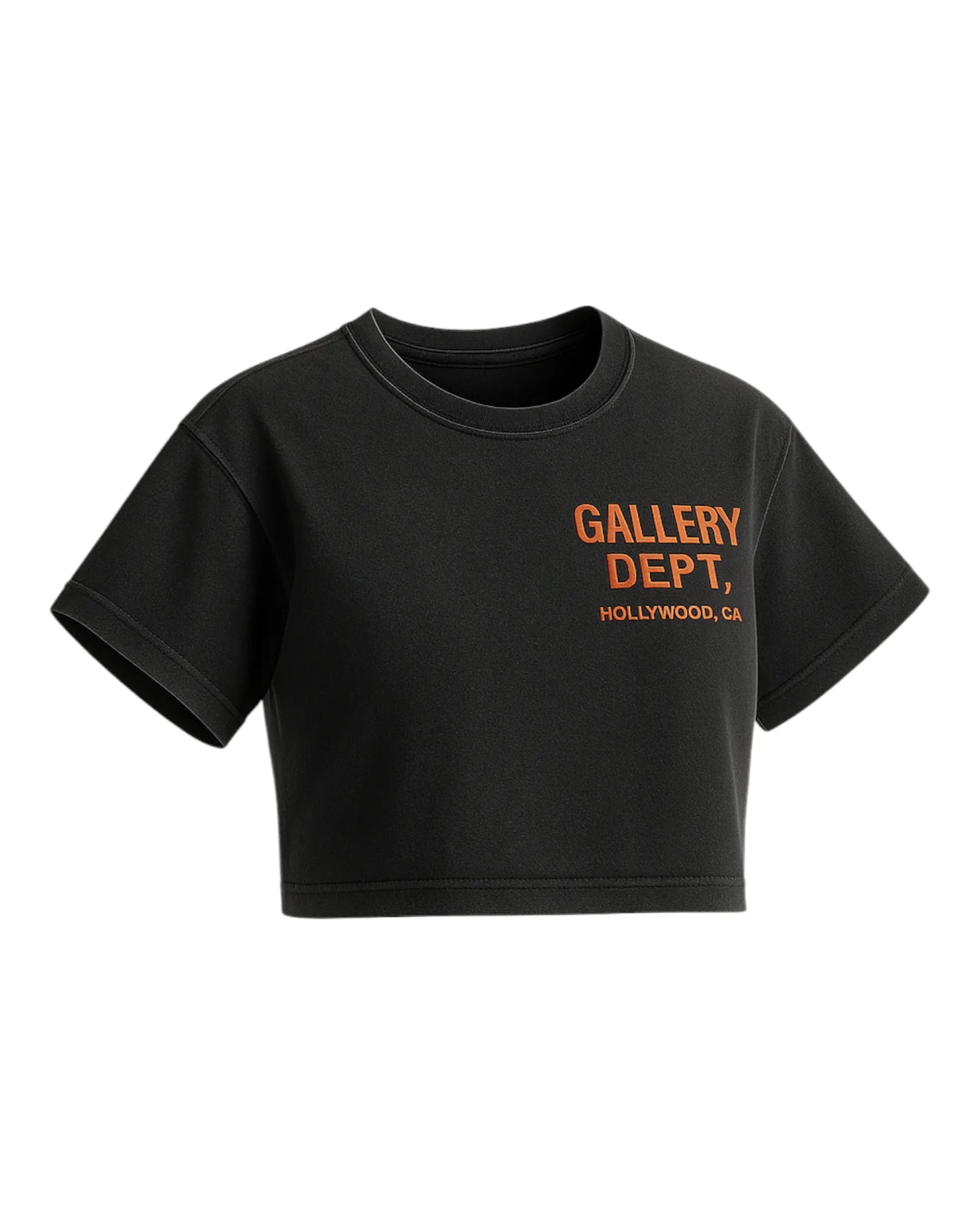 Top corto negro del departamento de galería