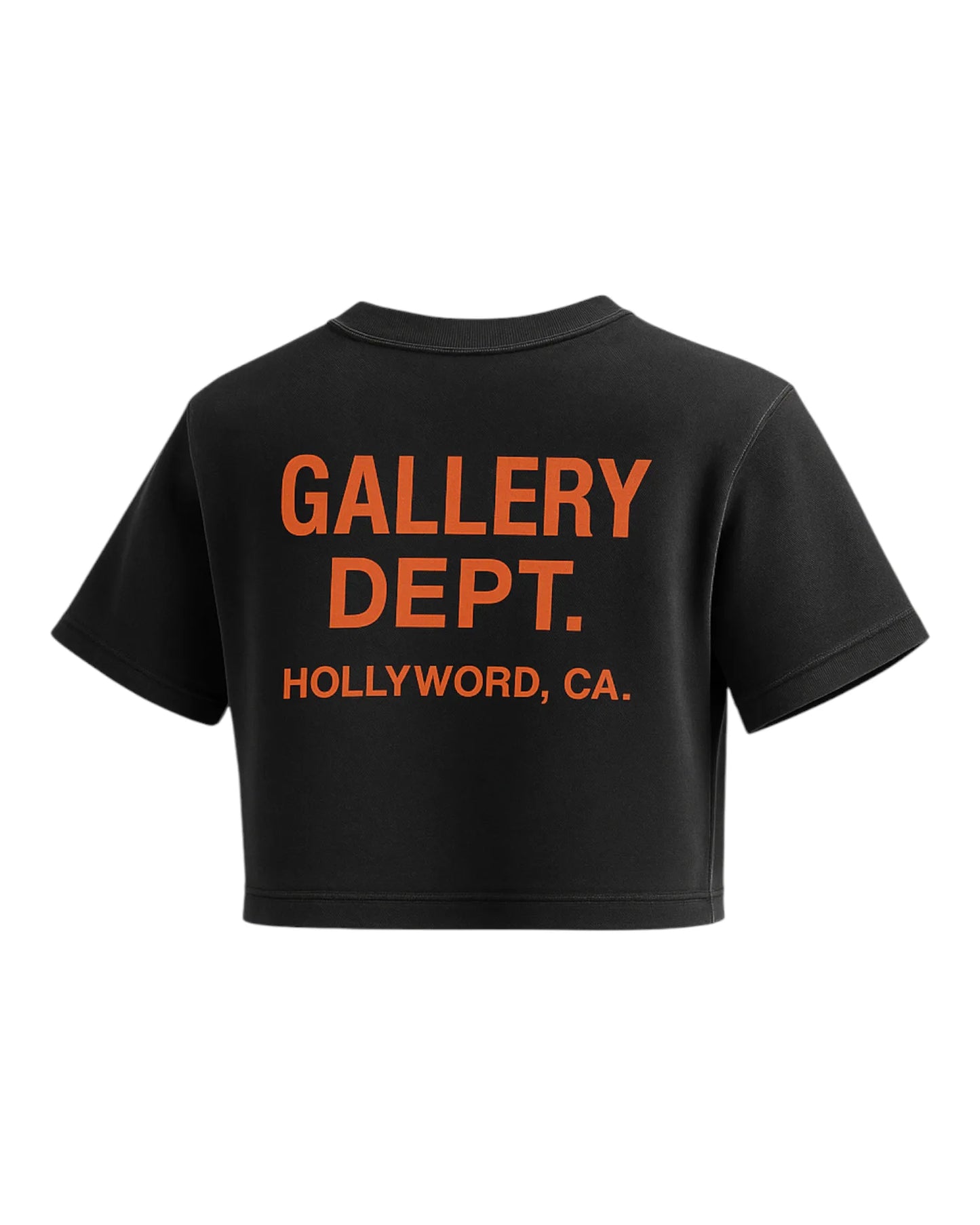 Top corto negro del departamento de galería