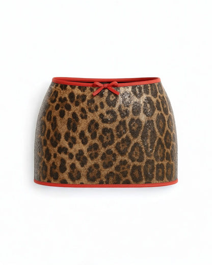 Sequin Leopard Mini Skirt - Wild Night Out