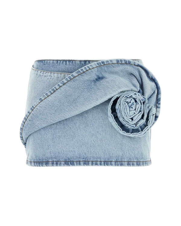 denim mini skirt