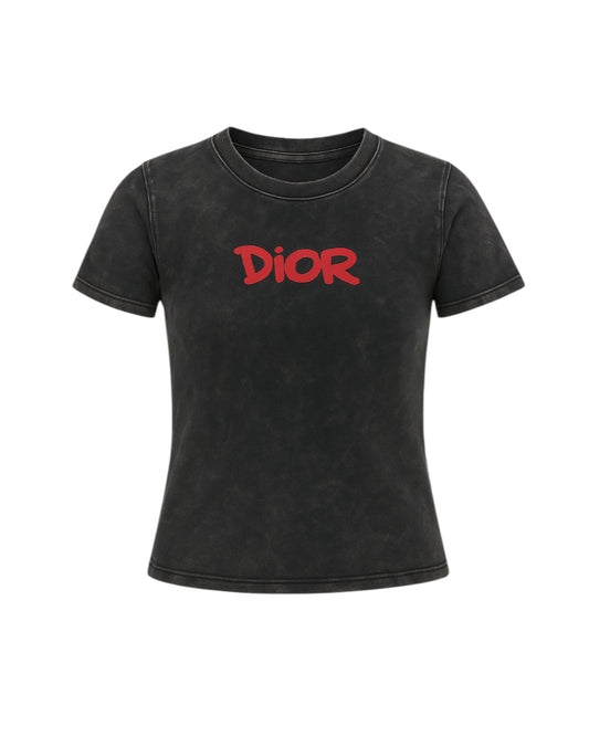 Luxury Short Sleeve Shirt - model wearing baby t, baby tee, baby tees, best seller, new
