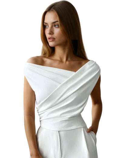 Vera Asymmetrical Chiffon Blouse