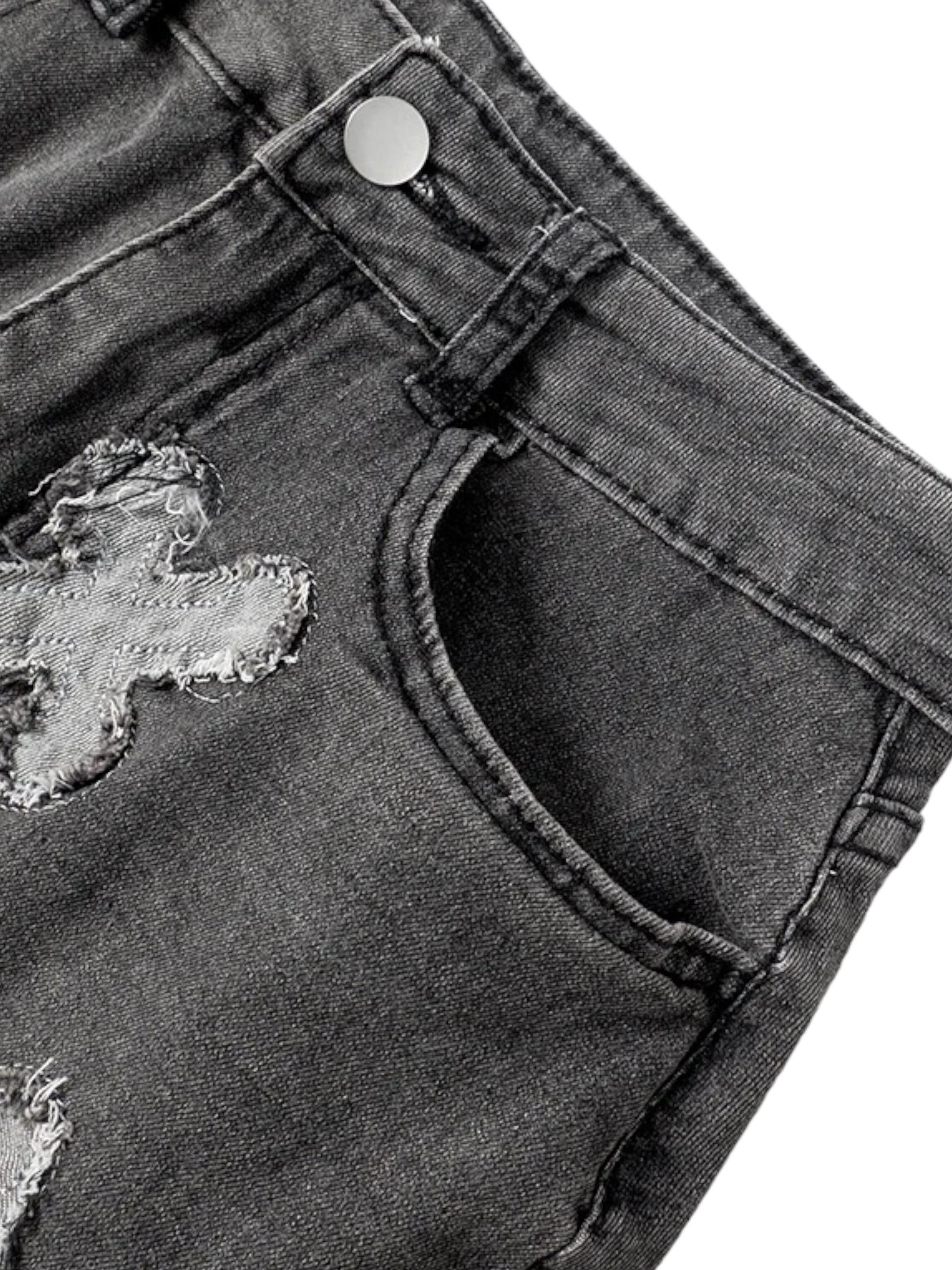 Close-up details of Denim Skirt