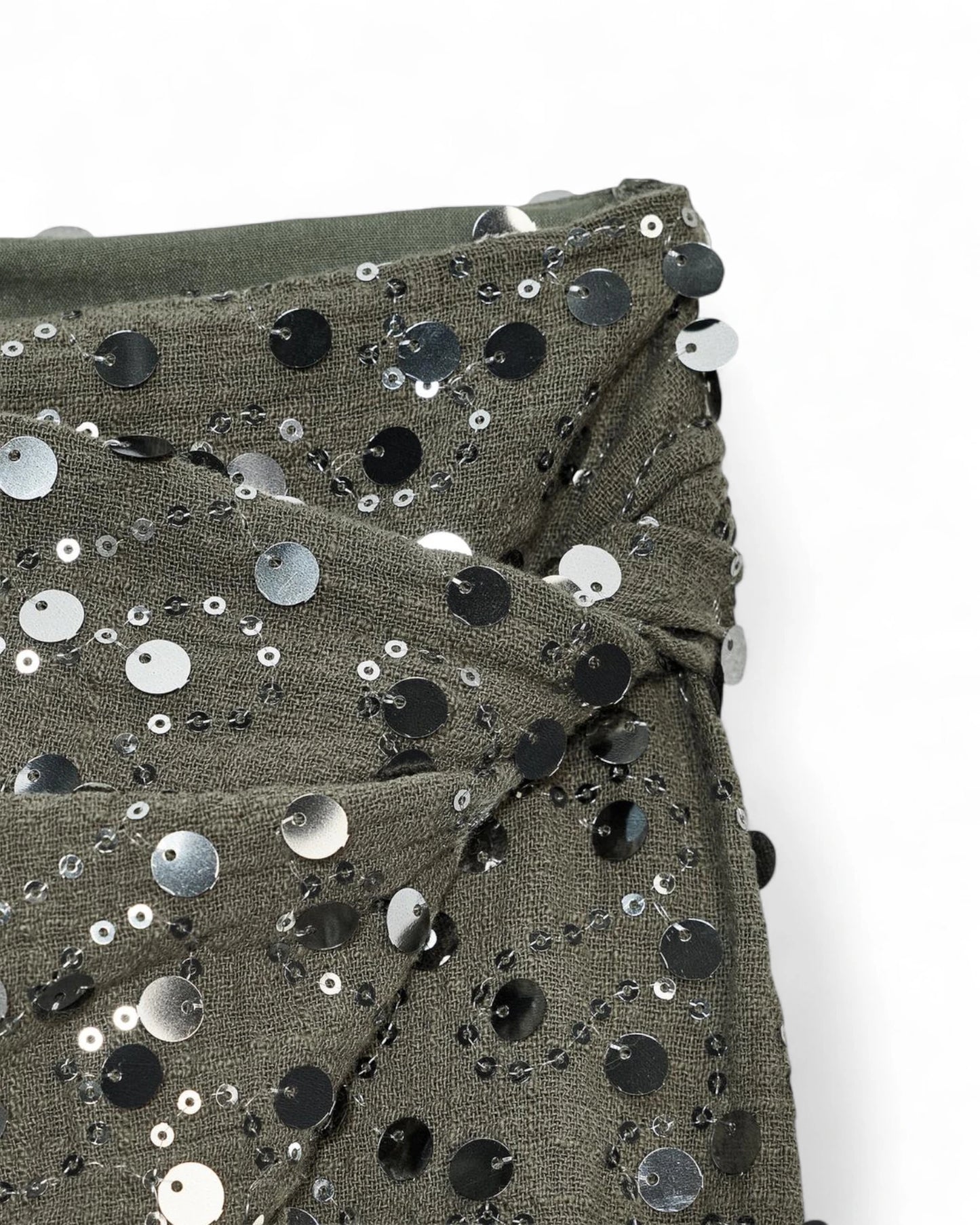 Grey Sequin Mini Skirt - Party Club Sparkle Skirt Women