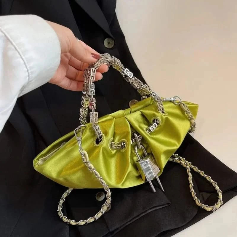 Light Green Chain Pouch Bag