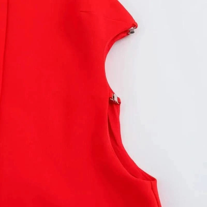 Lock support from Sheath Red Mini Dress