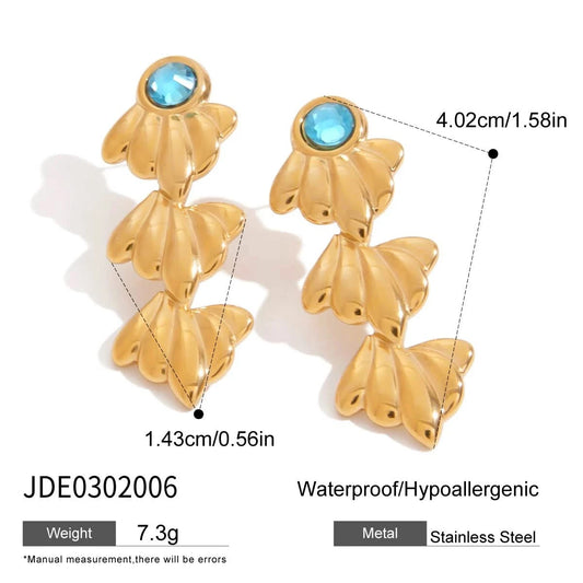 Luxury Stone Starfish Earrings – Summer Chic