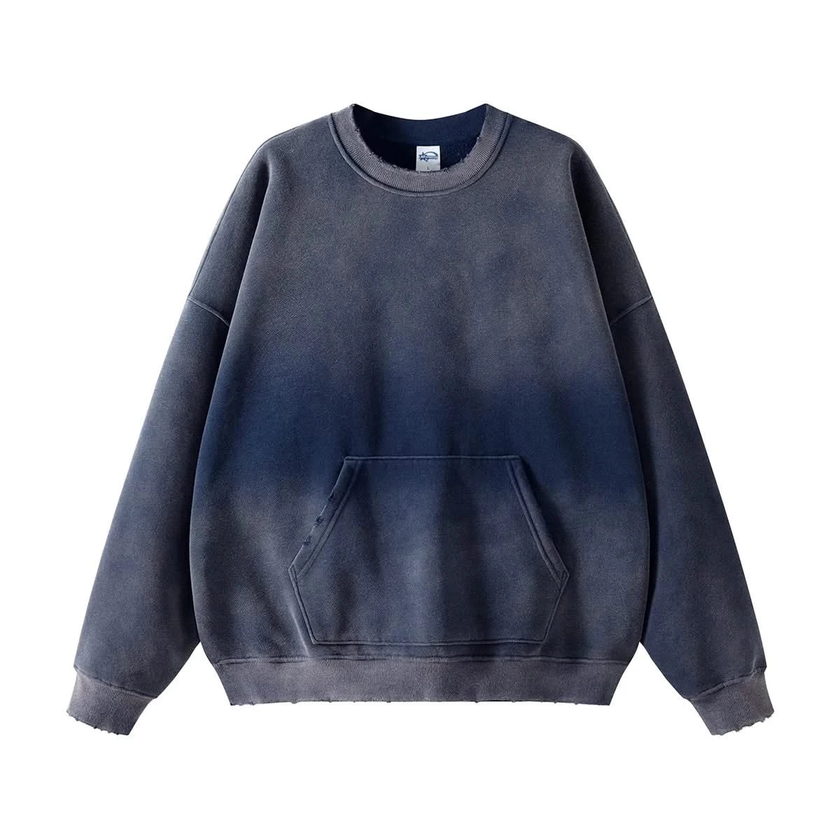 Navy Washed Out Crew Neck Sweatshirt