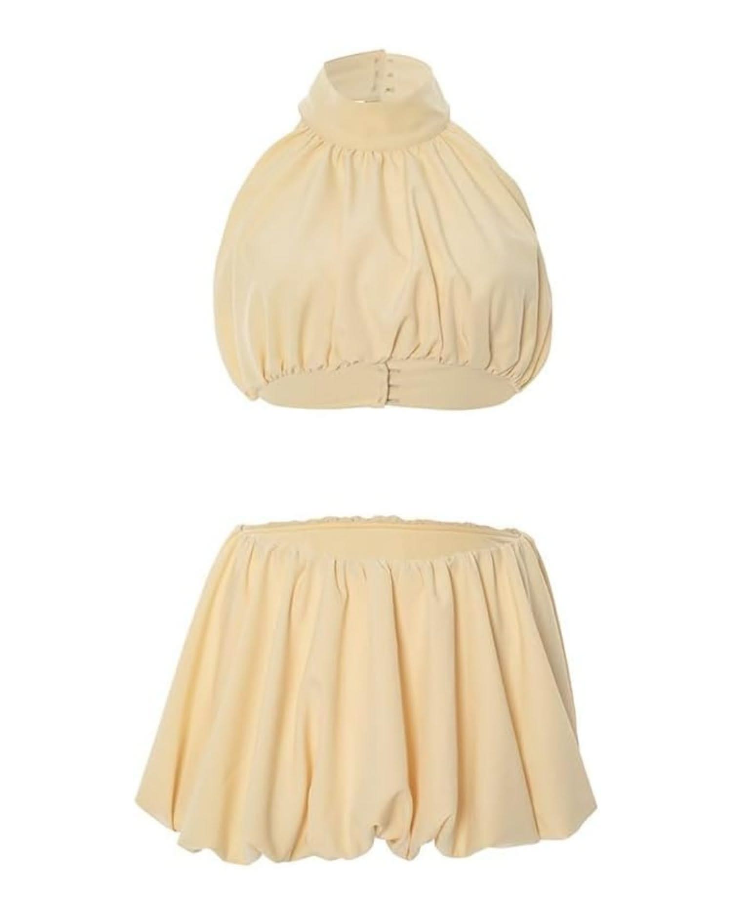 Summer Halter Top & Skirt Set