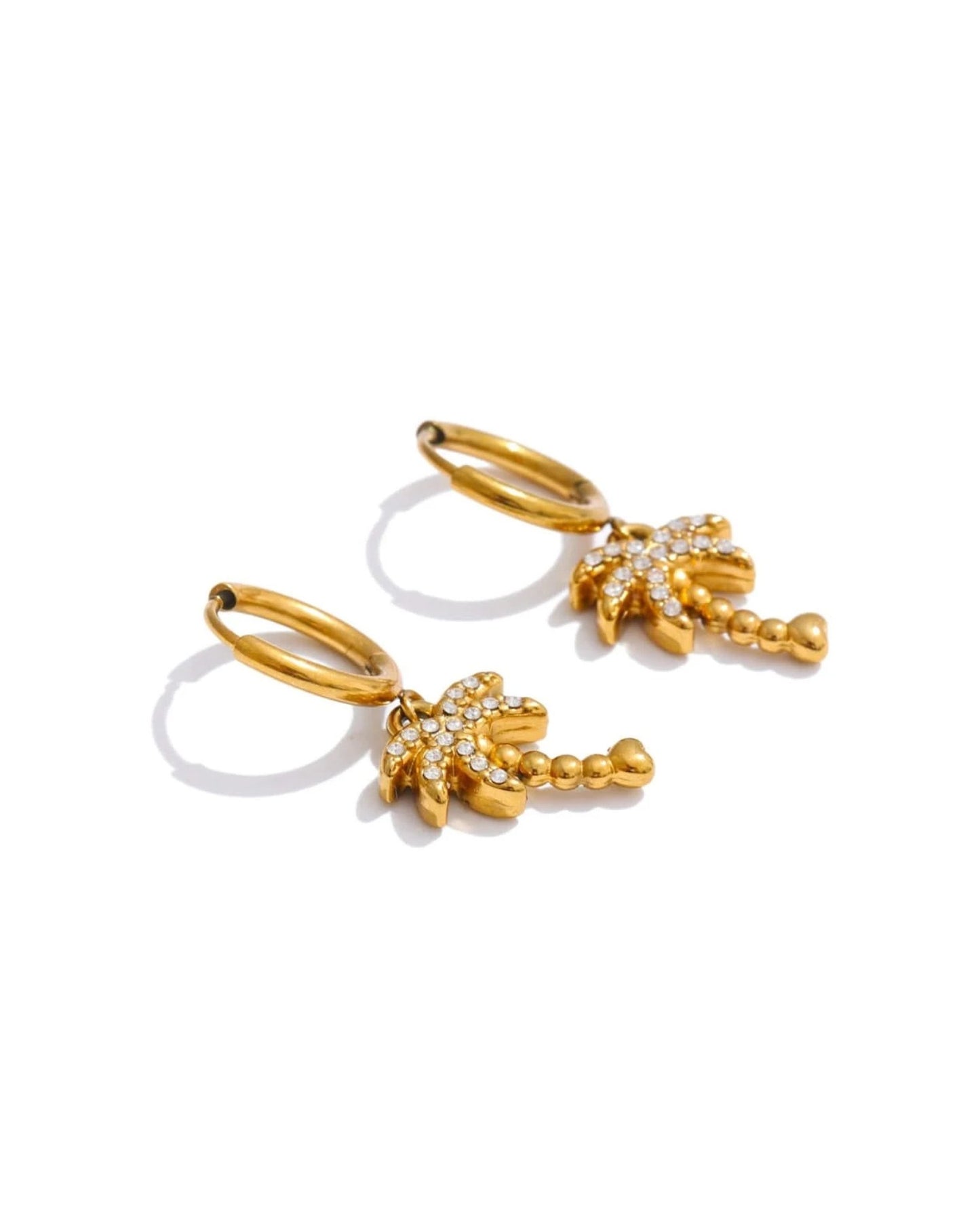 Ocean Starfish Hoop Earrings – Summer Bling Jewelry