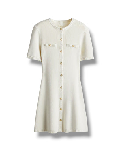 Rib Knit Knitted Mini Dress - Chic Stylish Dress